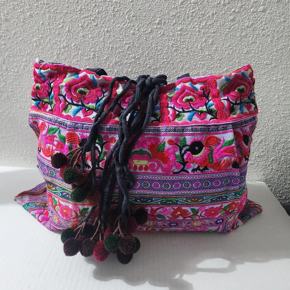 Hmong embroidered boho